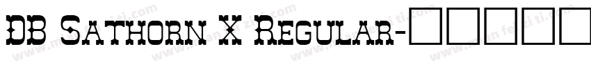 DB Sathorn X Regular字体转换